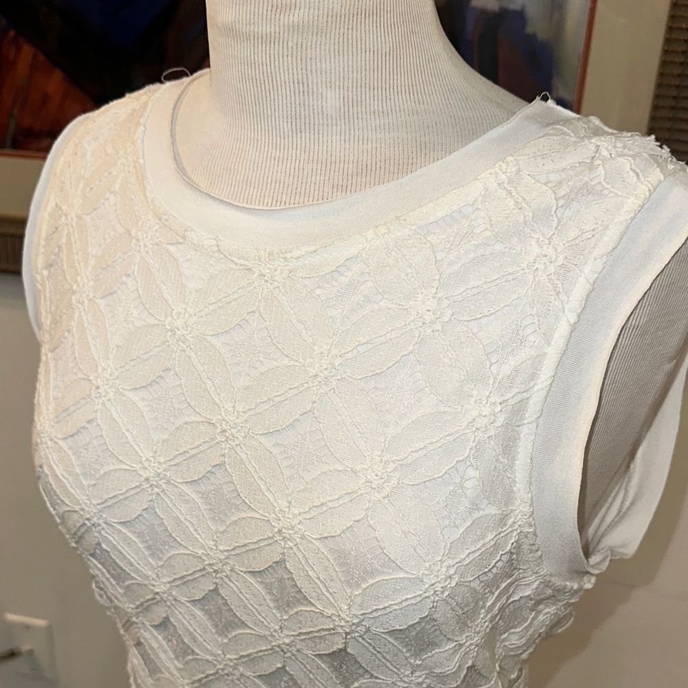 NWT Charlie Paige Elegant White Sleeveless Dress Size SP - Picture 6 of 10